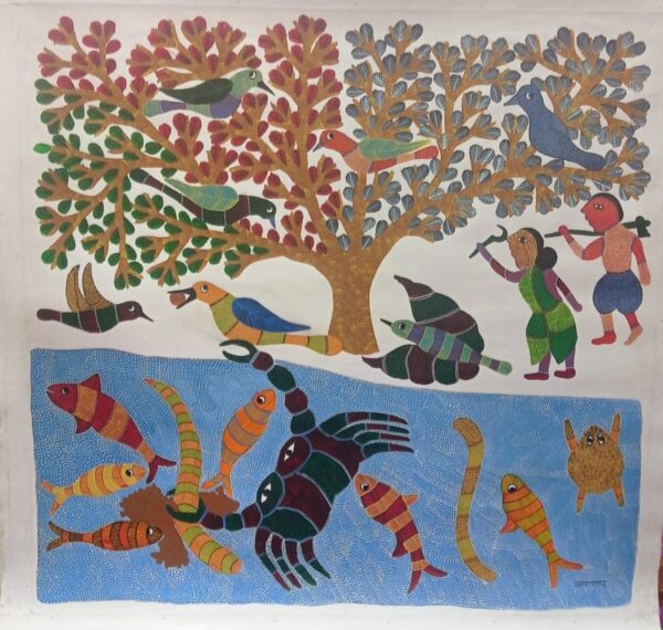 Gond Painting - Narmada Prasad - 07