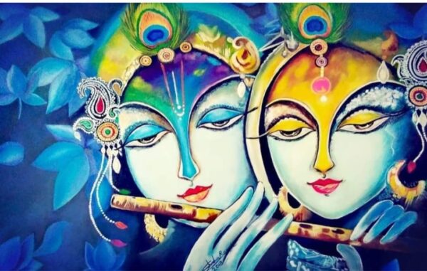 Radha Krishna - Indian Art - Sheela - 05