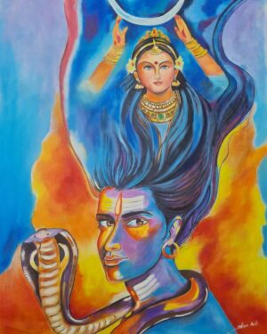 Shiva Ganga - Indian Art - Sheela - 07