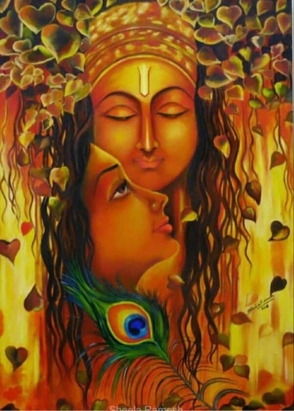 Radha Madhavam - Indian Art - Sheela - 09