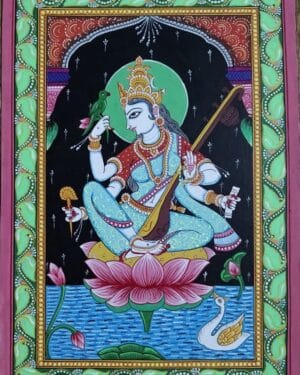 Maa Saraswathi - Pattachitra - Kanhu Bisoi - 06