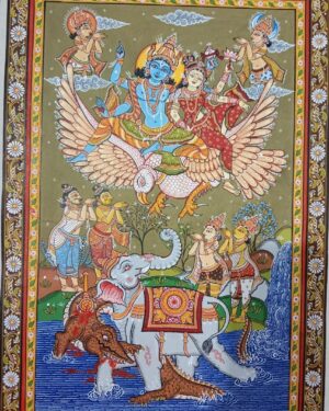 Gaja Uddhar - Pattachitra painting - Somnath Nayak - 06