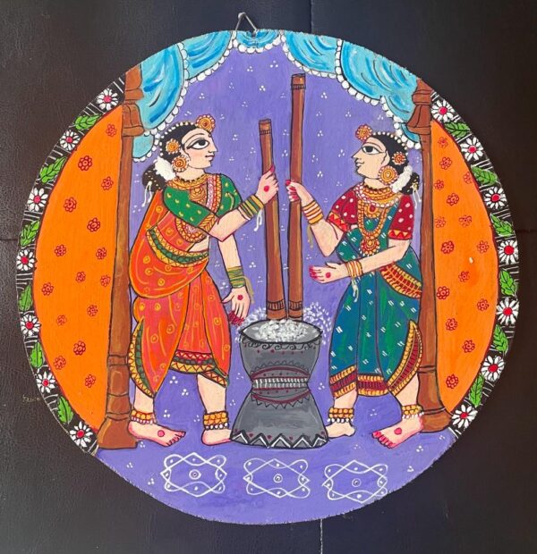 Cheriyal Style Wall Hanging - Indian Art - 01