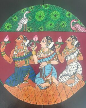 Cheriyal Art Style Wall Hanging - Indian Art - 04