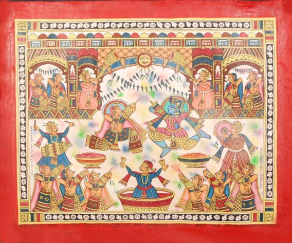 Radha Krishna holi - Phad paintings - Abishek Joshi - 61