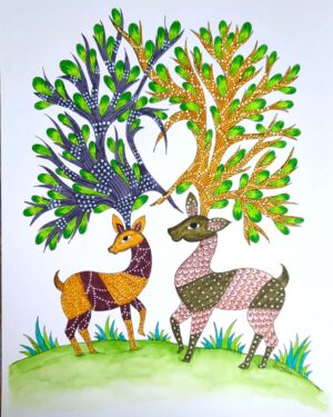 Hidden Heart of True Love - Gond painting - Sindhu - 02