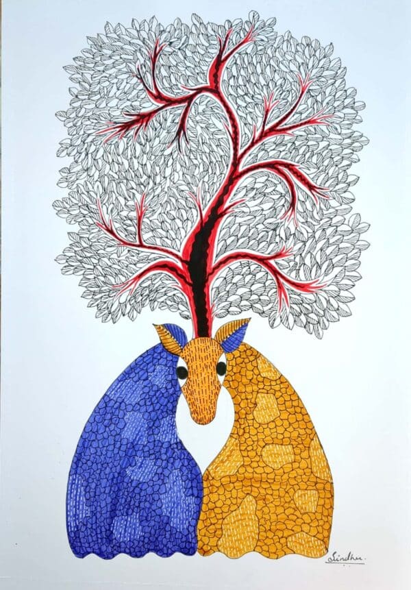 Empathy - Gond painting - Sindhu - 09