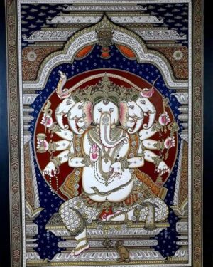 Panchamukhi Ganesha - Pattachitra painting - Manas Kumar - 17