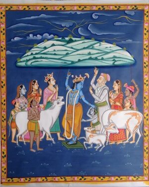 Govardhan Leela - Pichwai painting - Rohil - 14