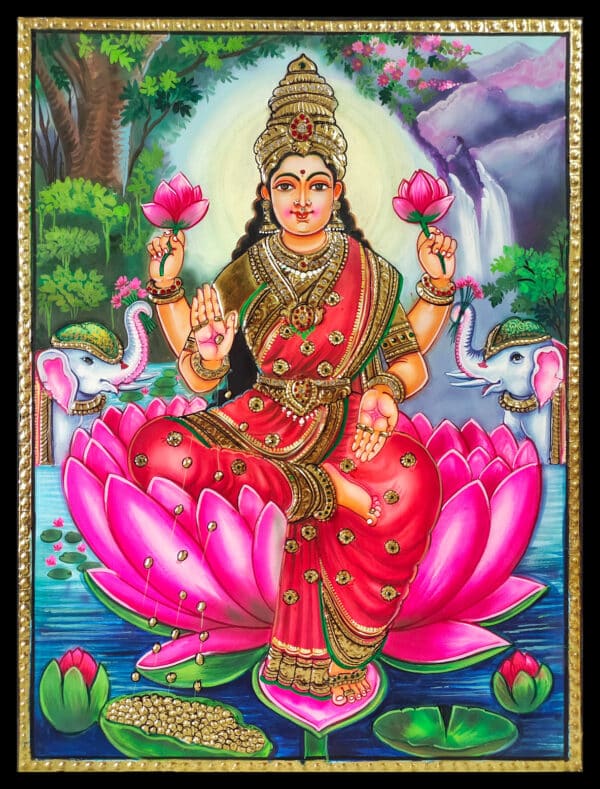 Kamala Lakshmi Tanjore Painting | Size: 24" x 18"