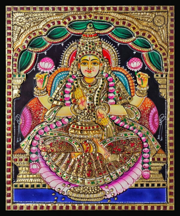 Maha Lakshmi Tanjore Painting | Size: 15" x 12"