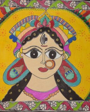 Maa Durga - Madhubani painting - Anamika - 07