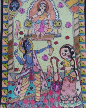 Ram dhanush bhag drish - Madhubani painting - Anamika - 11