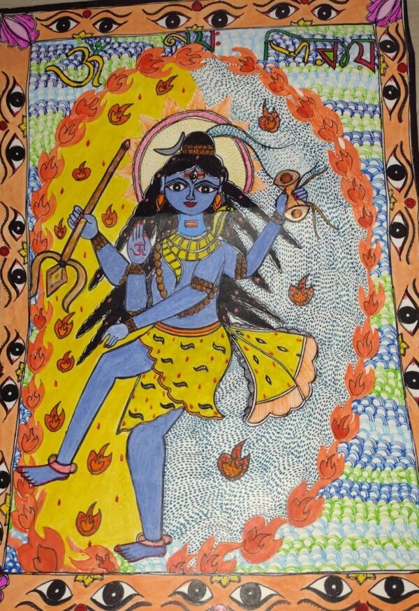 Lord Shiva - Madhubani painting - Anamika - 12