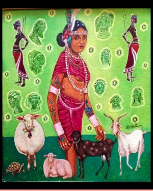 Tribal Lady of Rajasthan - Indian Art - Pooran Poori - 19