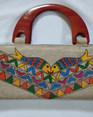 Handle bag - Madhubani painting - 02