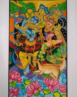 Radha Krishna - Kerala mural - Surya Kumari -04