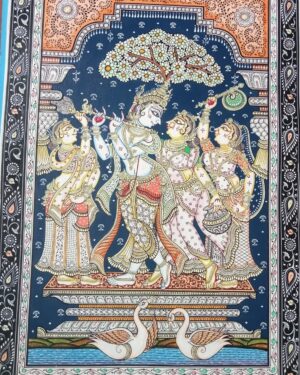 Radha Krishna - Pattachitra painting - Manas Kumar - 28