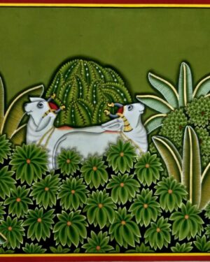 Krishna's Cows - Pichwai Painting - Kiran Kumar - 06