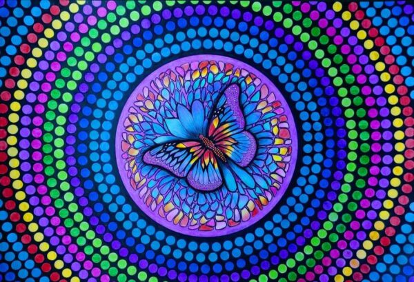 3D butterfly -Dot Mandala Art(42 cms x 29.7cms)