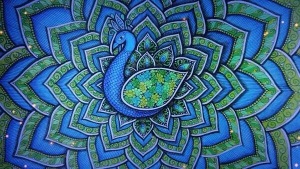 Peacock Art- Mandala Art (42 cms x 29.7cms)