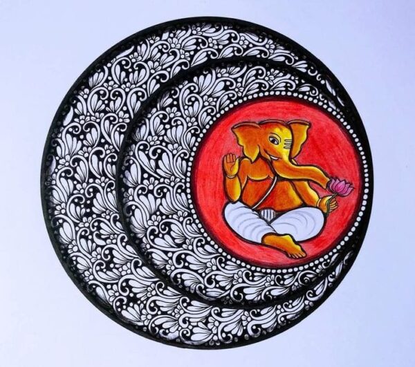 Ganesha Mandala- Mandala Art (29.7 cms x 21 cms)