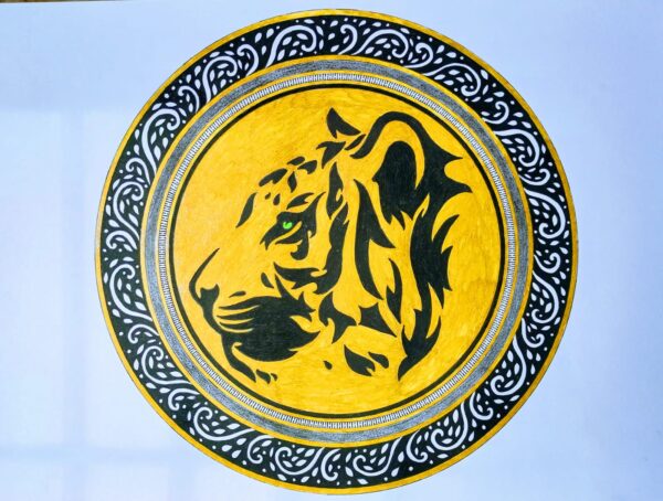 Golden Tiger - Mandala Art (42 cms x 29.7cms)