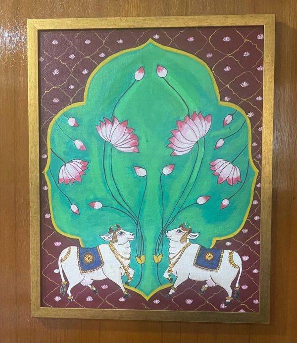 Krishna's divine cows -Pichwai painting - Shanthi - 05