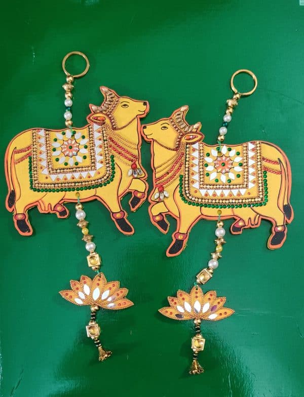 Pichwai cow hanging pair