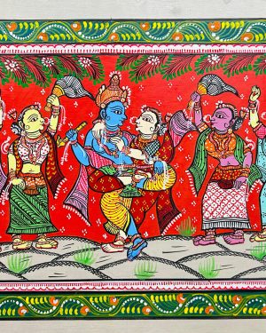 Radha Krishna Rasalila - Pattachitra painting - Biswajit - 08