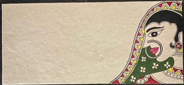 Wedding Occasion Envelope #5 - Madhubani Painting (7.5” x 3.5”) [Set of 5]